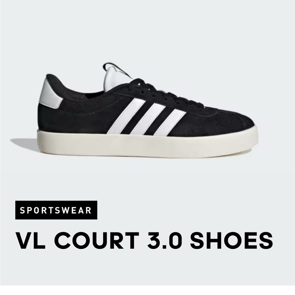 Adidas VL Court 3.0 Black and White Sneakers